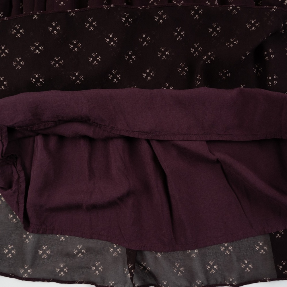 FREE PEOPLE Patterned Dress, Eggplant Color Perfect Condition - Picture 9 of 10